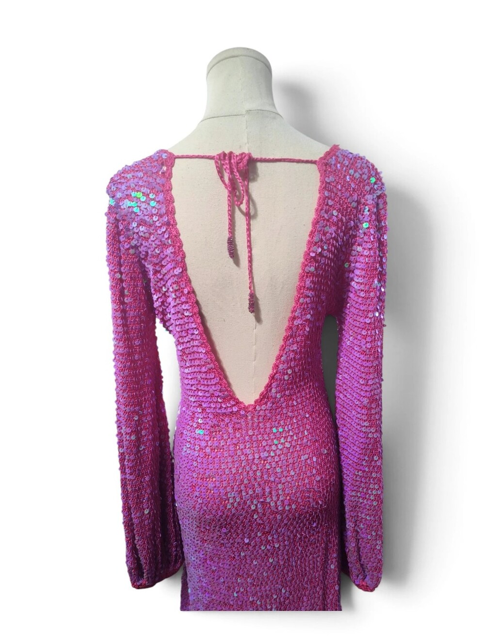 Retrofete Tara Sequin Mini Dress Womens Size Medium Large - Bold Colors - Party - Picture 8 of 12